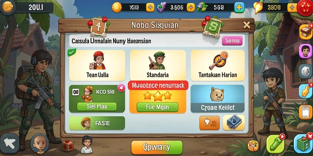 id777 - Screenshot dari mode multiplayer yang menunjukkan kompetisi antar pemain.